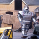UNIT, a hallmark of the Third Doctor’s era of Doctor Who, faces the titular android of “Robot.”